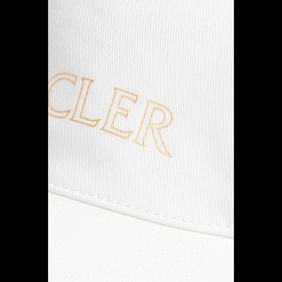 πMONCLERπ«π· Logo Hollow Text Ladies Baseball Cap β22- Natural/White- NW - Picture 4 of 12